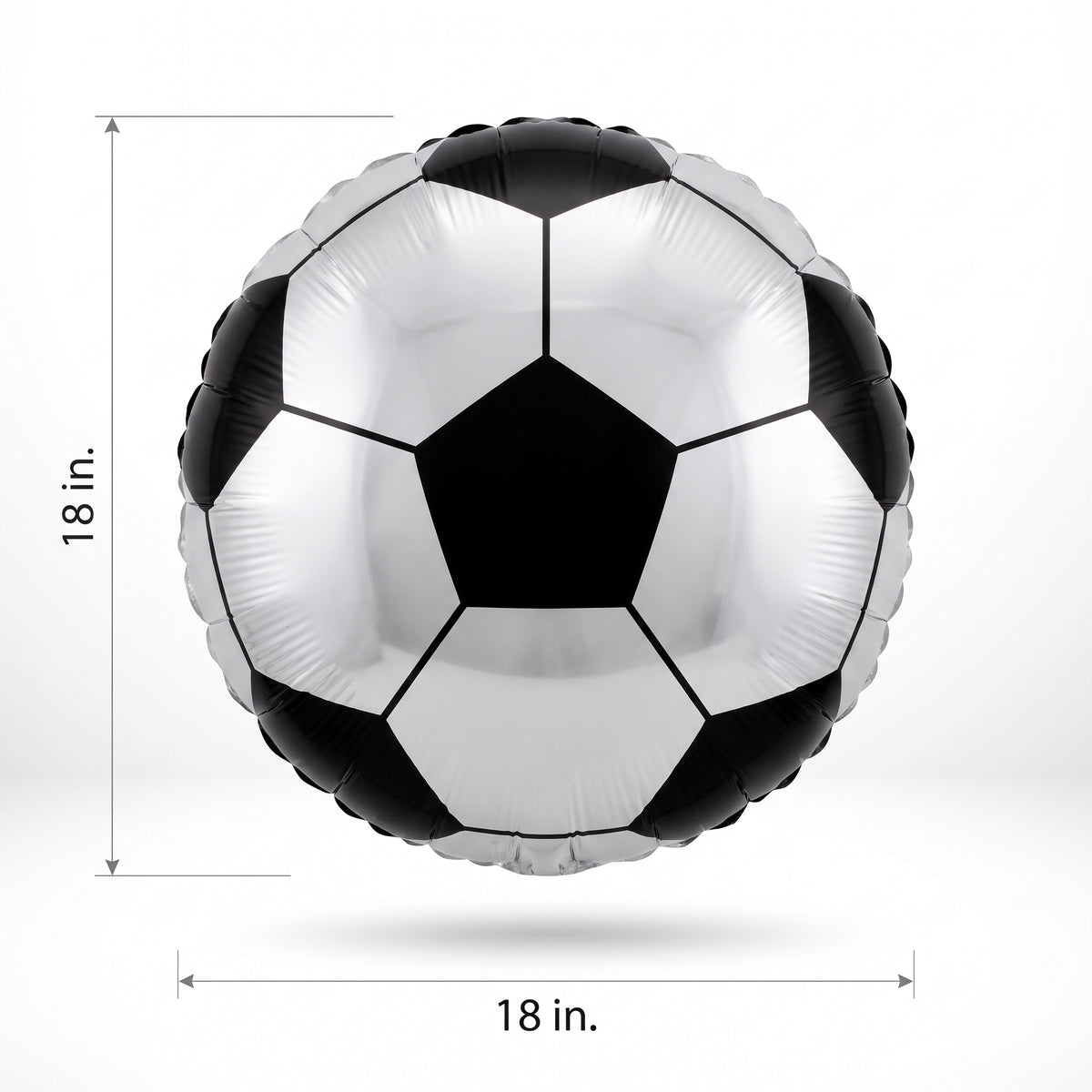 18" Metallic Soccer Ball Mylar Balloon