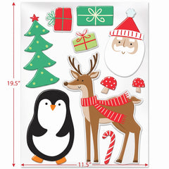 Christmas Kids' Gel Window Clings - Festive Holiday Decorations
