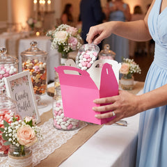 Bright Pink Gable Box for Candy Buffet