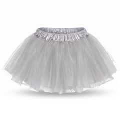 Kids' Silver Tutu Skirt - Shimmering Tulle Costume Accessory