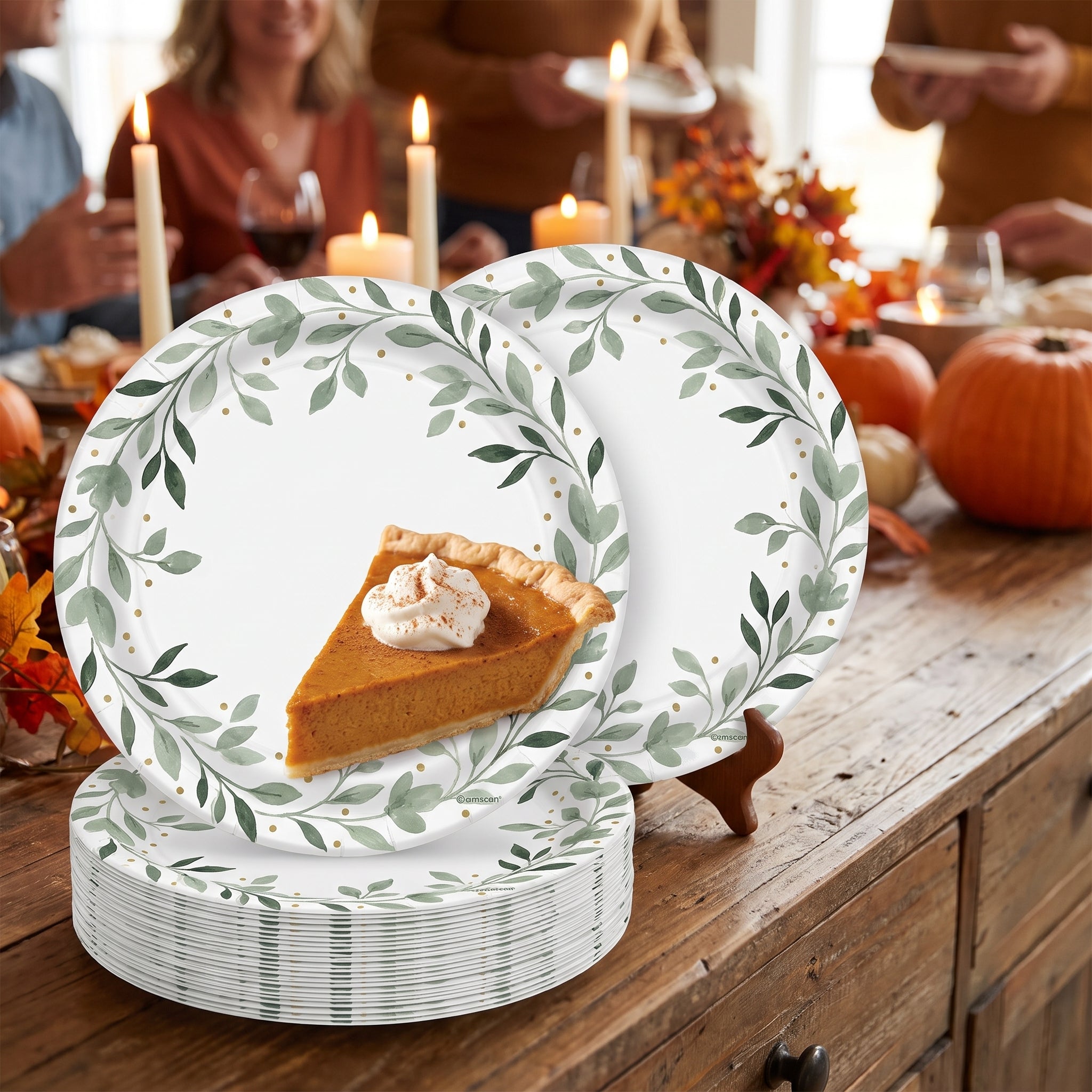 Simply Thankful 6.75" Thanksgiving Paper Plates