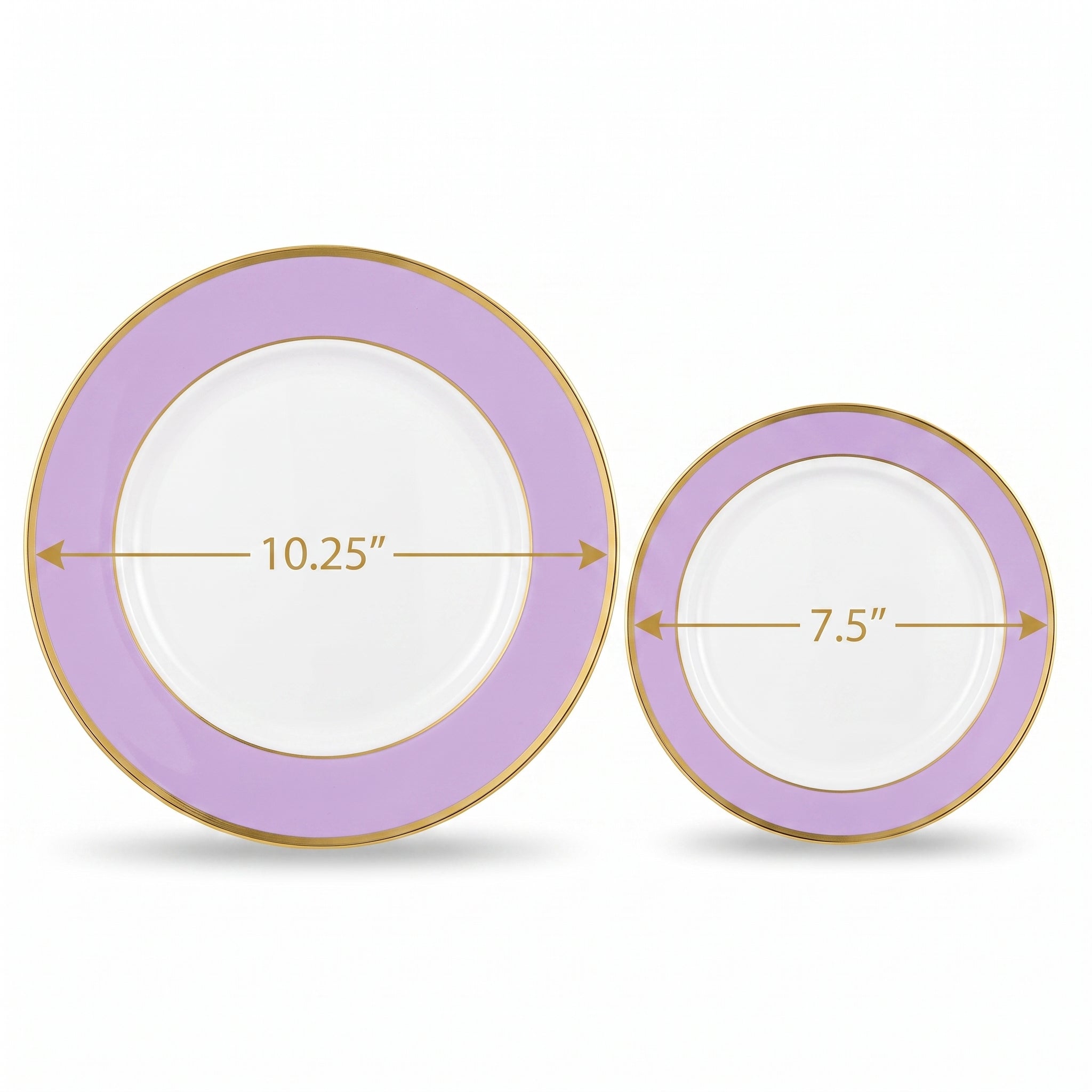 Lavender Border Premium Plastic Plates