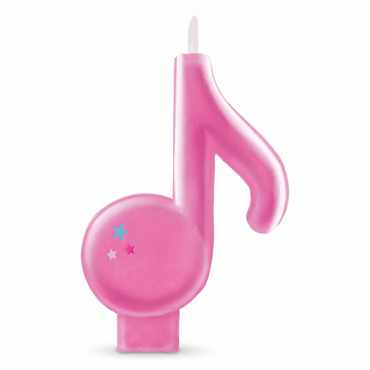 Internet Famous Music Note Birthday Candle - Pink, 1.25-Inch
