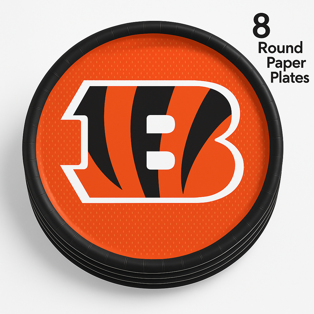 Cincinnati Bengals 7" Round Paper Plates