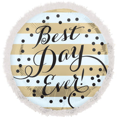 Sparkling Gold "Best Day Ever" Wedding Foil Balloon