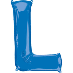 Royal Blue Letter L Foil Super Shape Balloon