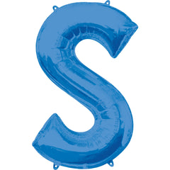 Royal Blue Foil Letter S Balloon