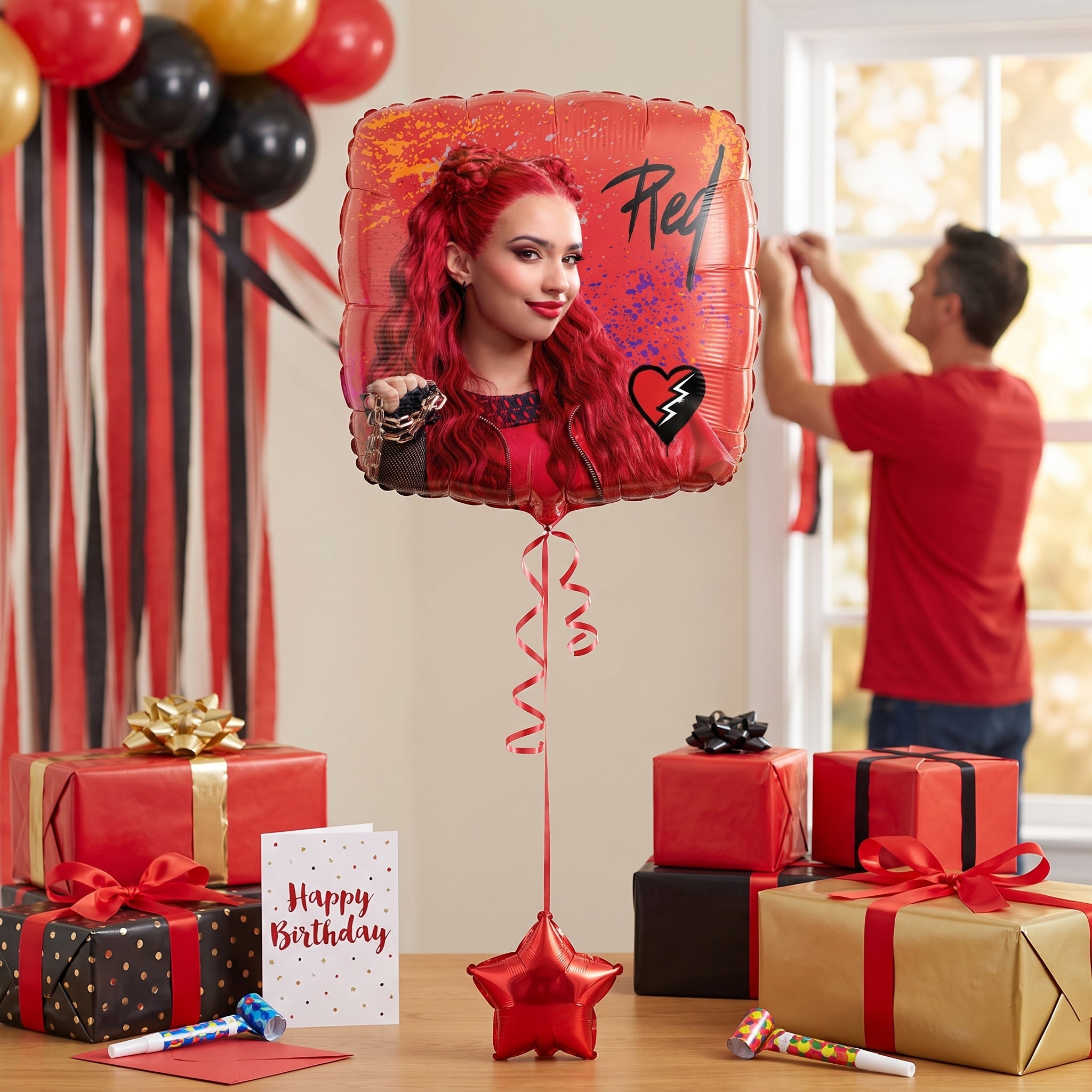 Vibrant Red Character Foil Balloon - 18" Mylar