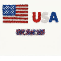 Patriotic Tinsel Decoration Kit