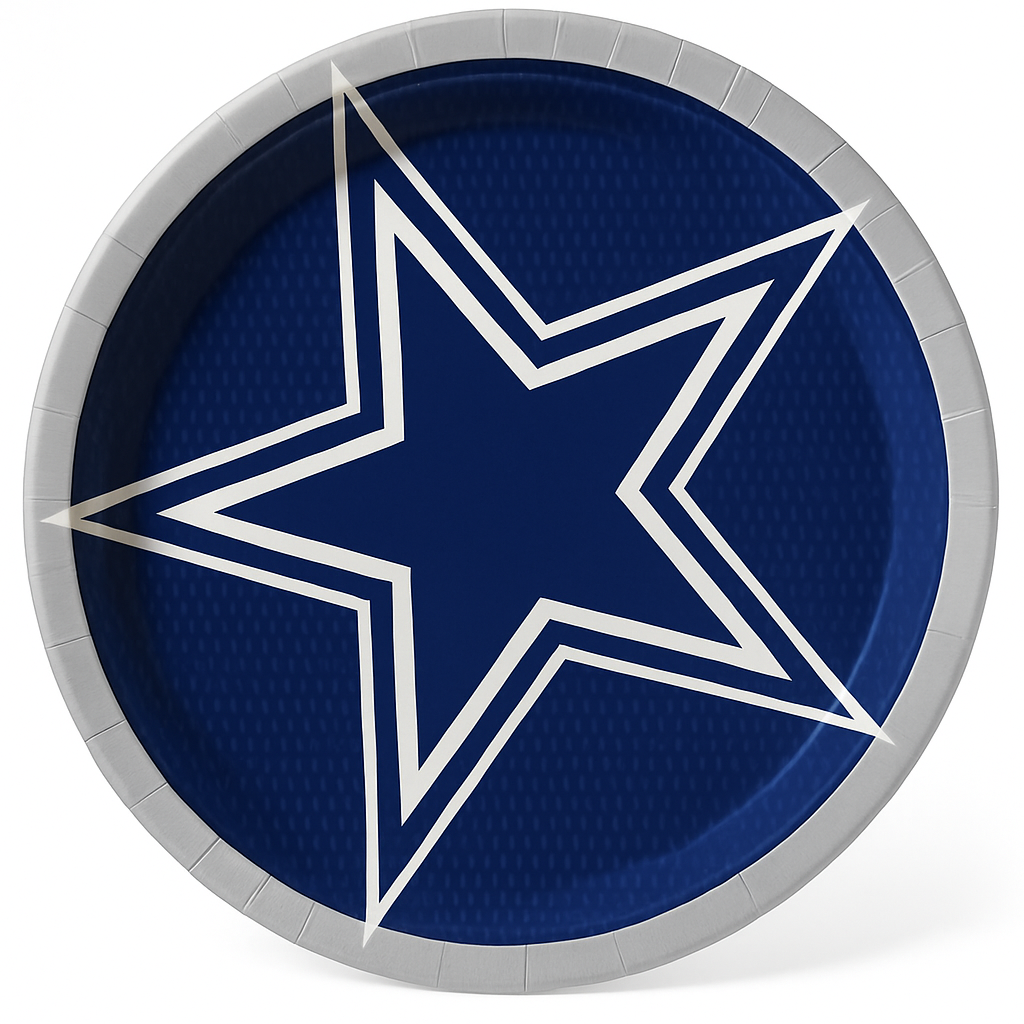Dallas Cowboys 9" Round Paper Plates, 18-Pack