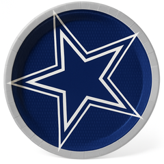 Dallas Cowboys 9" Round Paper Plates, 18-Pack