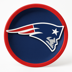 New England Patriots 9" Round Paper Plates, 18-Pack