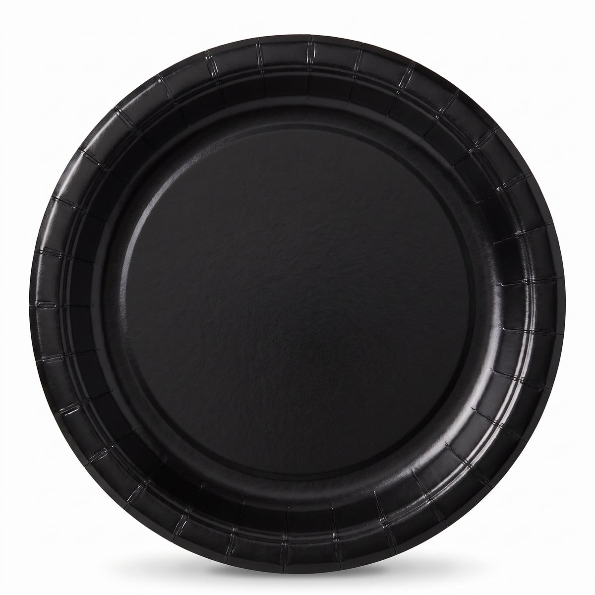 Black 8.5" Round Paper Plates - 16 Count