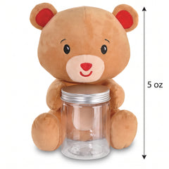 Adorable Bear Plush Balloon Weight with Jar Accessory