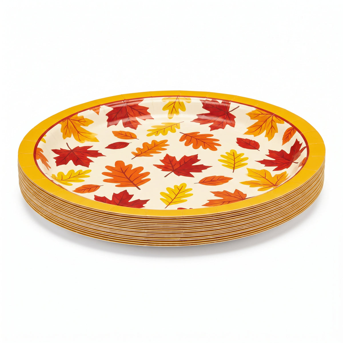 Leafy Autumn Oval Paper Plates - 12" Harvest Collection