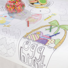 Easter Coloring Paper Table Cover - Engaging Activity for Kids