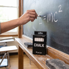 Versatile White Chalk Sticks - Pack of 24