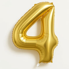 Gold Number 4 Foil Balloon - 34"