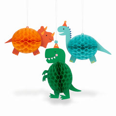 Dino-Mite Dinosaur Honeycomb Hanging Decorations - 3 Pack