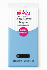 Pastel Blue Plastic Table Cover - 54" x 108"