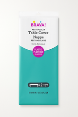 Robin's Egg Blue Rectangular Plastic Table Cover - 54" x 108"