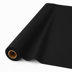 Jet Black Plastic Table Cover Roll - 40" x 100'