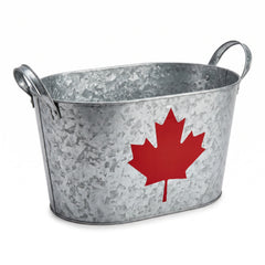 Canada Day Galvanized Metal Bucket