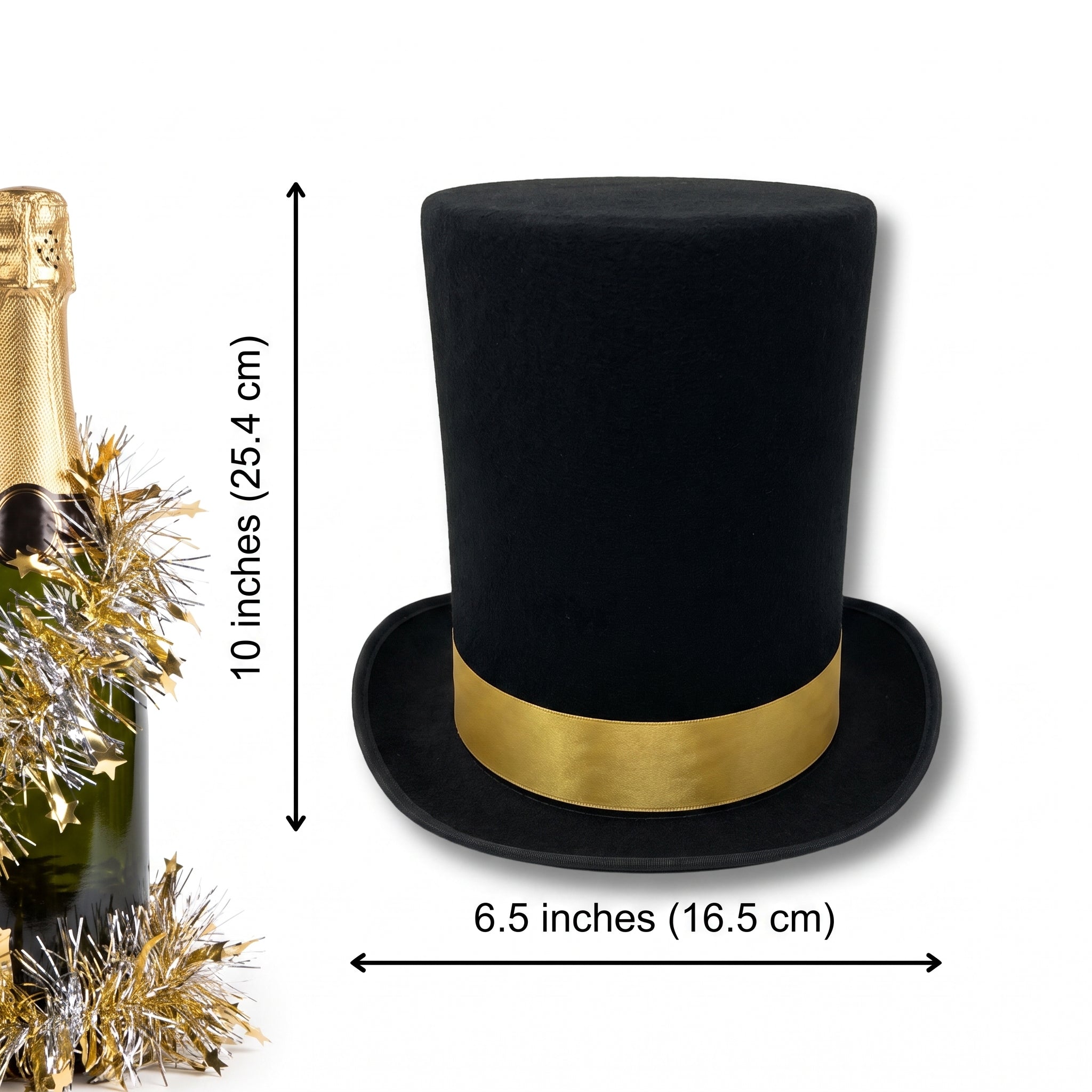 Champagne Bottle Top Hat for New Year's Eve Celebration