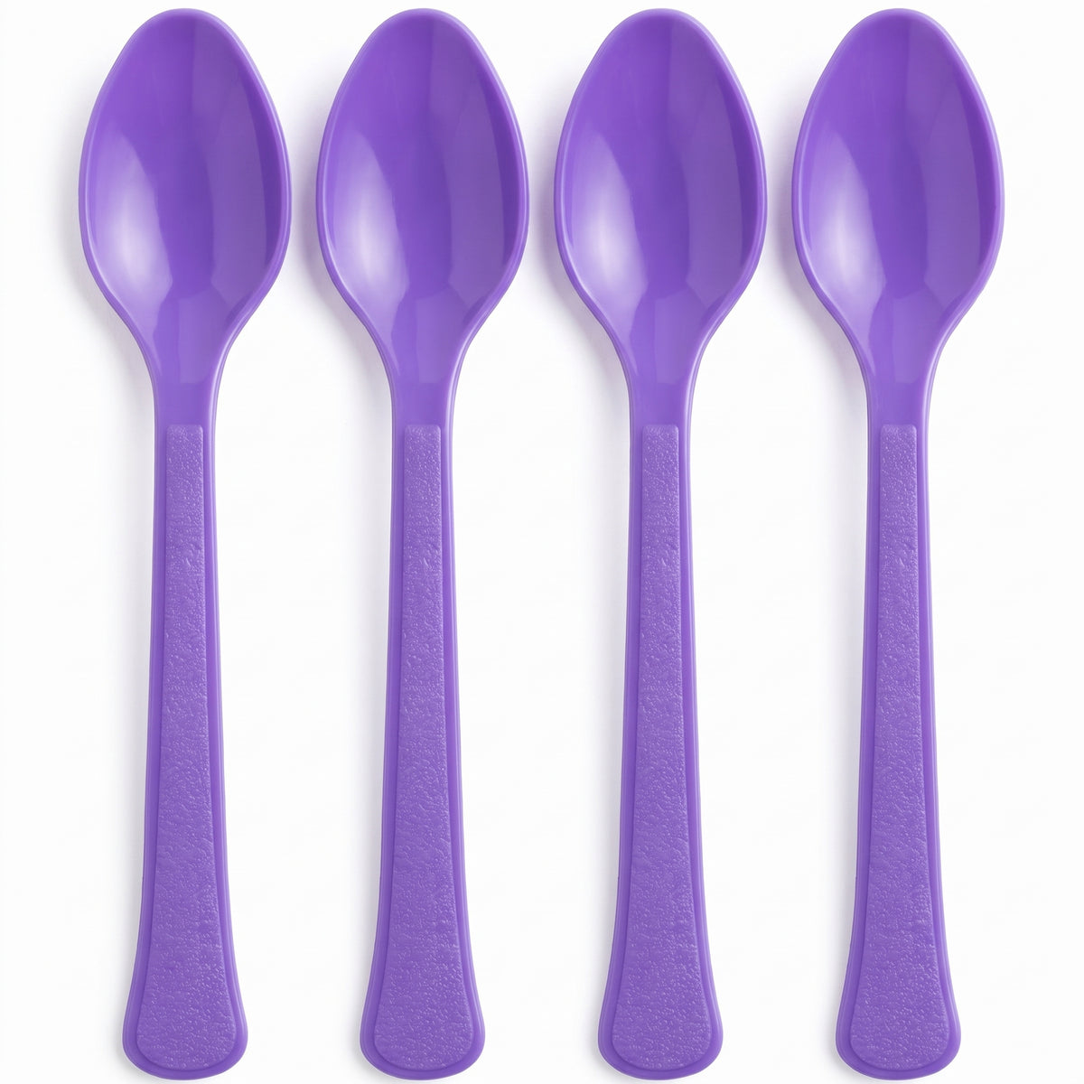 Vibrant Purple Plastic Spoons - Pack of 50 - 7.5 in.