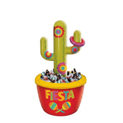 Jumbo Inflatable Cactus Cooler with Ring Toss Game - 54" Fiesta Fun