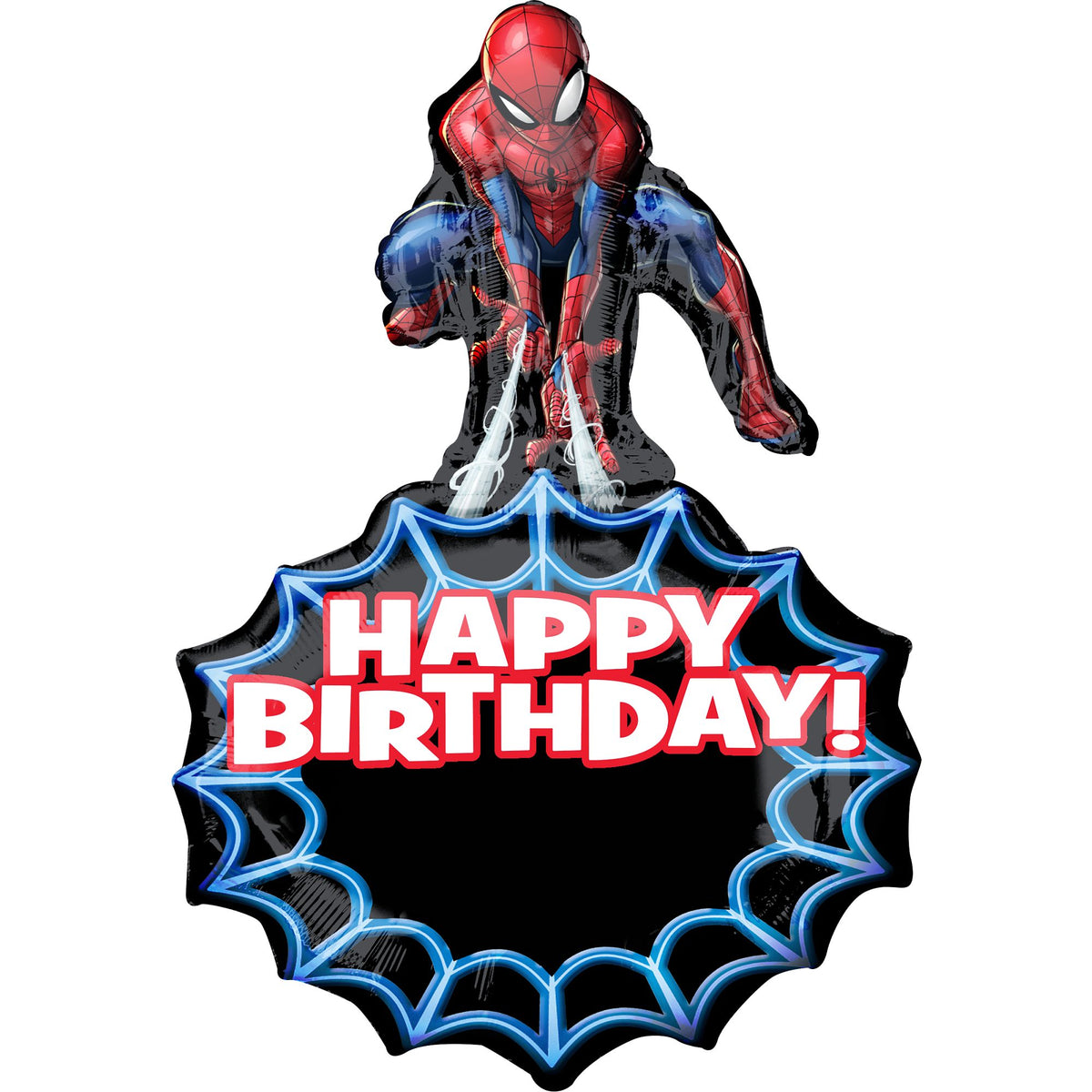 Personalized Spiderman Happy Birthday Balloon