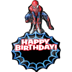 Personalized Spiderman Happy Birthday Balloon