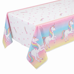 Enchanted Unicorn Plastic Table Cover - 54" x 96"