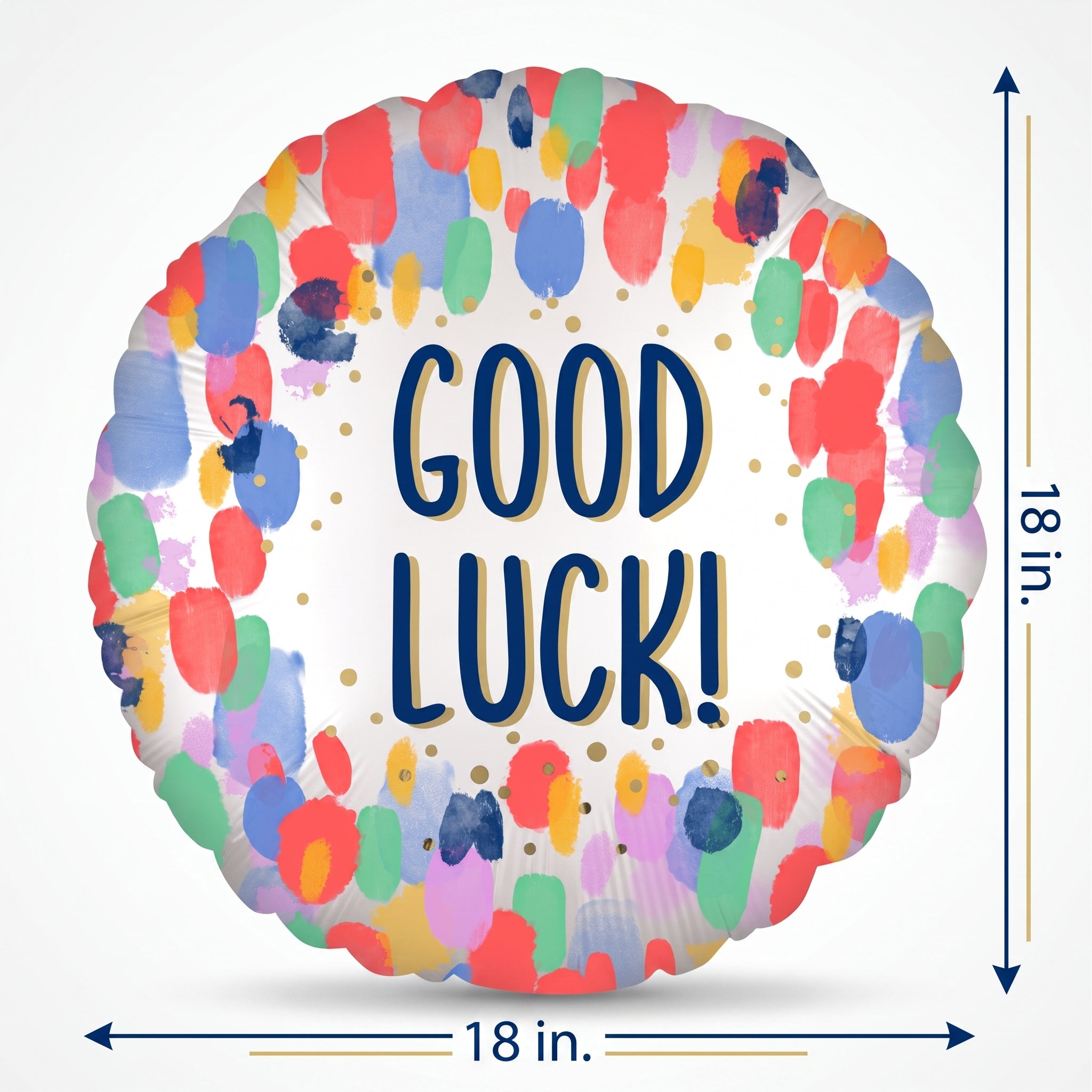 Vibrant Good Luck Foil Balloon - 18-inch