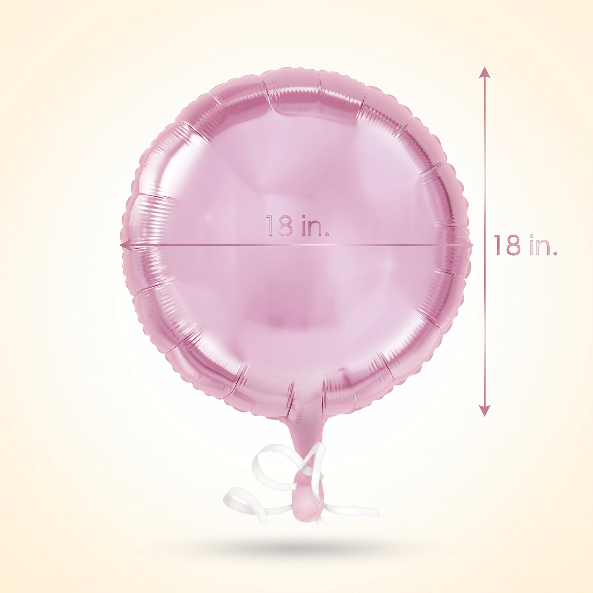 New Pink Metallic Round Foil Balloon - 18 Inch