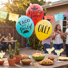 Fiesta "Taco 'Bout A Party" Latex Balloons - 12-Inch, 15-Pack