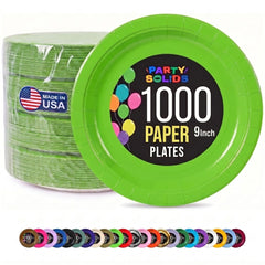 9 in. Lime Green Paper Plates | Case of 1000
