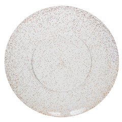 8 In. Rose Gold Sparkle Design Plastic Plates | 10 Count