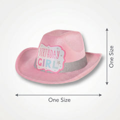 Pastel Party Birthday Girl Cowboy Hat