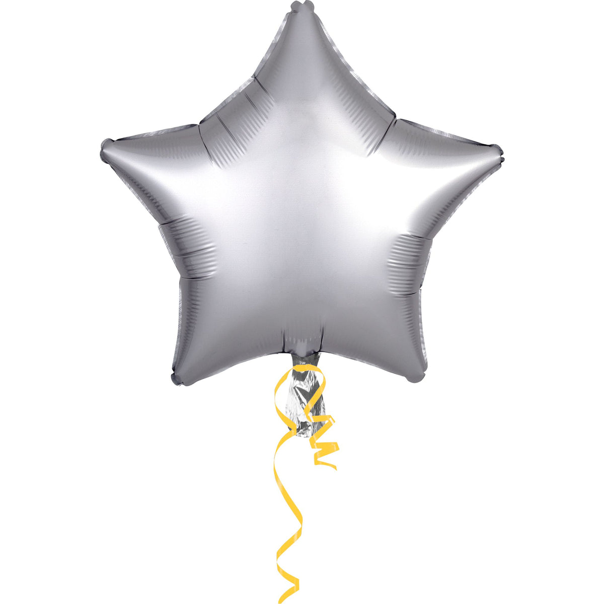 Satin Platinum Star Foil Balloon - 18 Inches