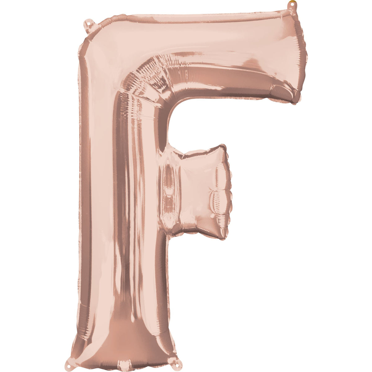 Rose Gold Foil Letter "F" Balloon - Super Shape