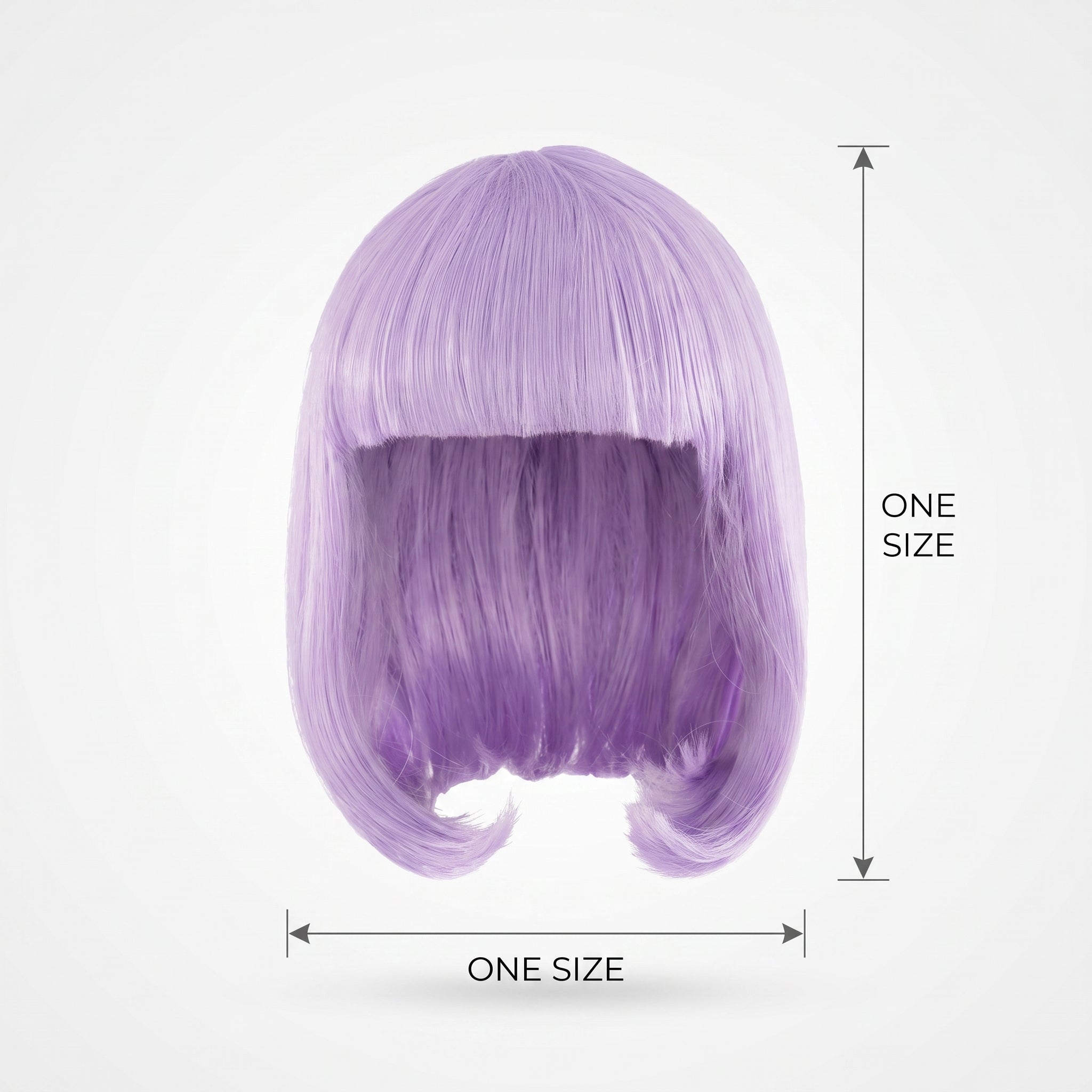 Lavender Long Bob Wig - Chic Costume Accessory