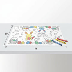 Easter Coloring Paper Table Cover - Engaging Activity for Kids