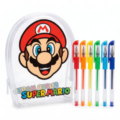 Super Mario Gel Pens Set in Character Pouch