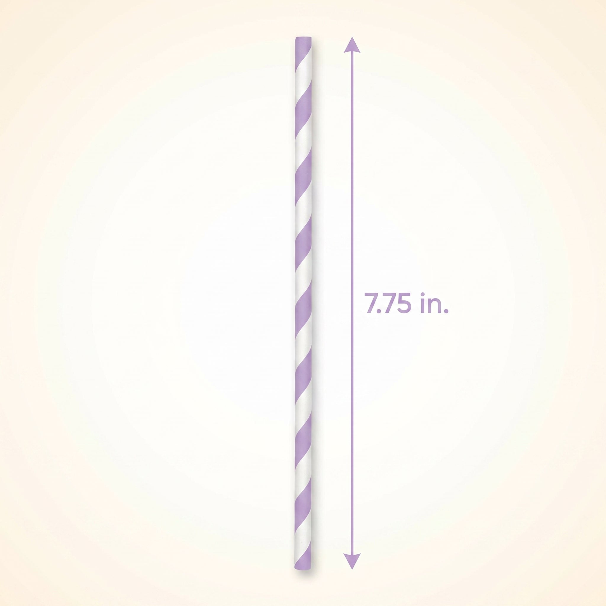 Lavender Striped Paper Straws - 7.75 in.
