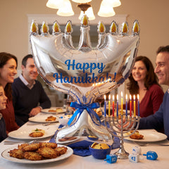 Happy Hanukkah Menorah Foil Super Shape Balloon