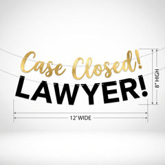 "Case Closed!" Law School Graduation Banner