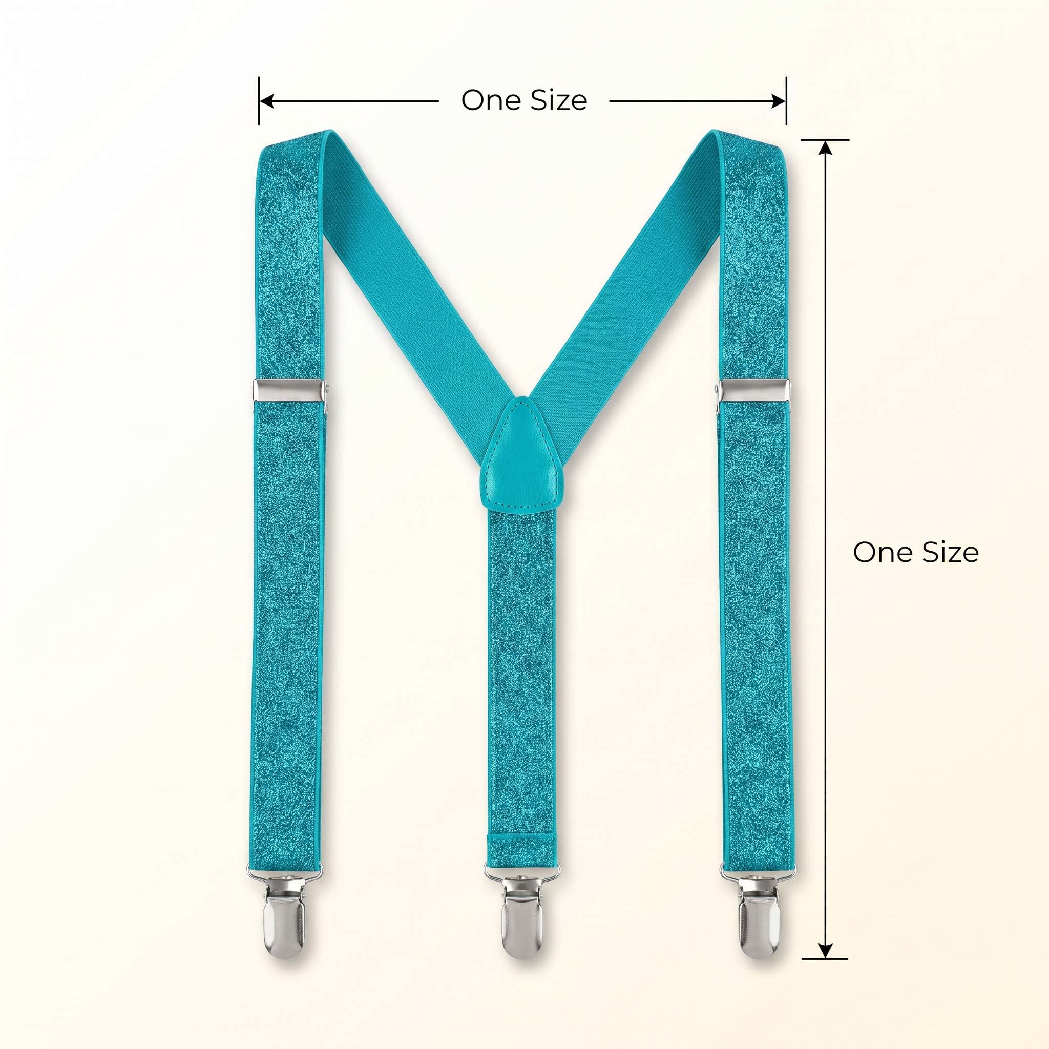 Turquoise Adjustable Y-Back Suspenders