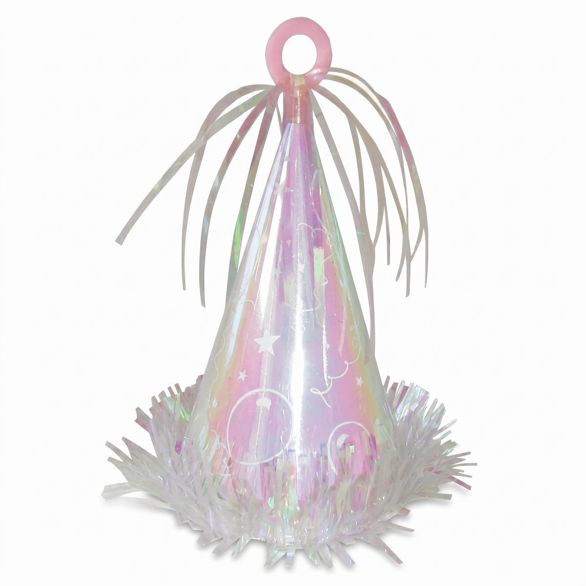 Iridescent Party Hat Balloon Weight