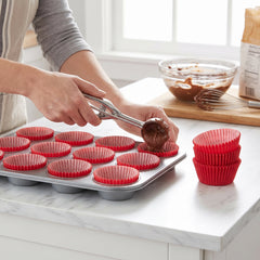 Vibrant Red Cupcake Baking Cups